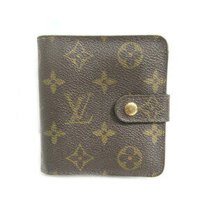 Louis Vuitton Compact Zip Bi fold Round Wallet Monogram
